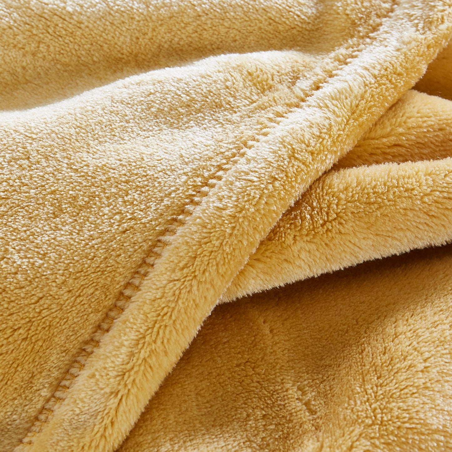 400 Series Solid Plush Blanket - Mustard