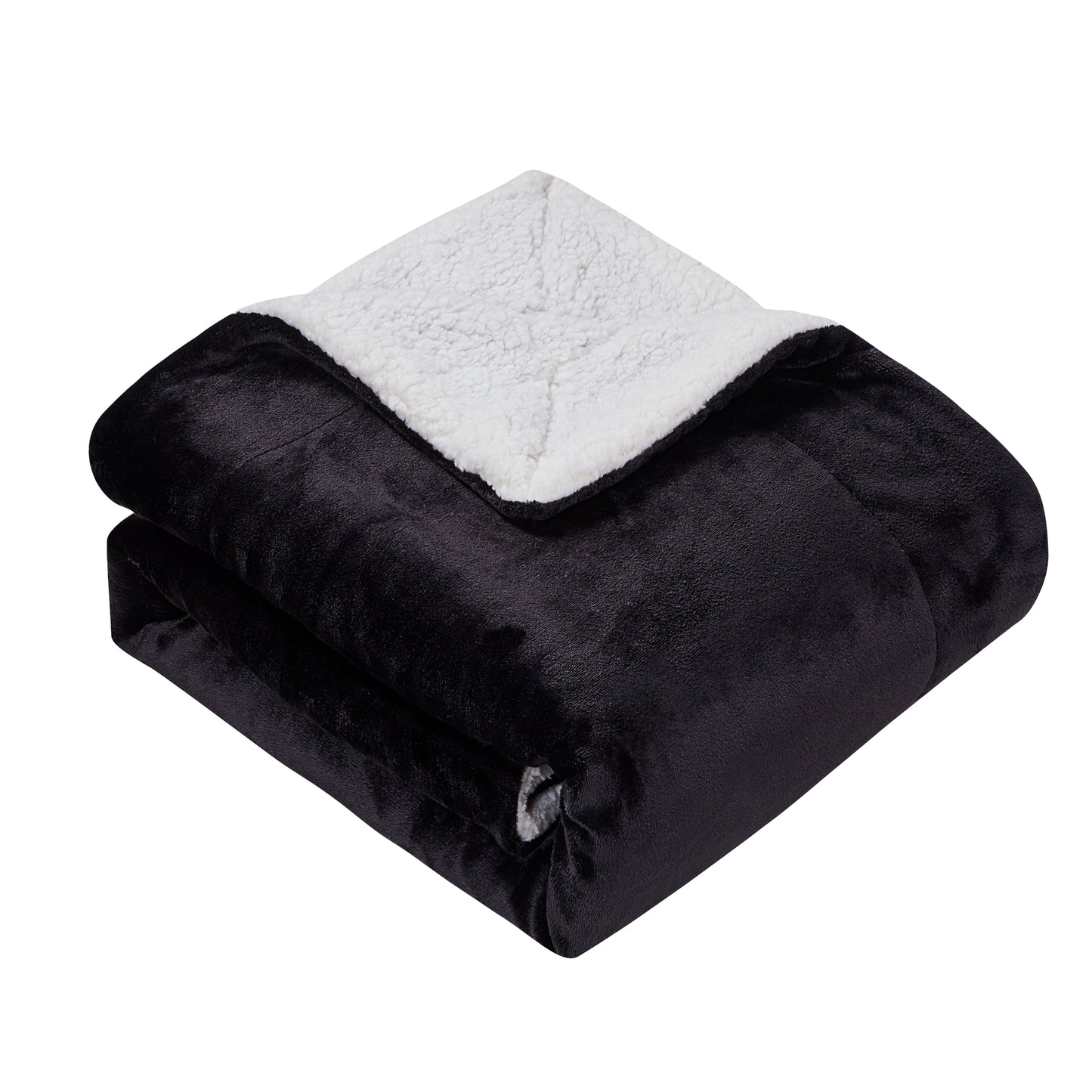 Classic Sherpa Throw - Black