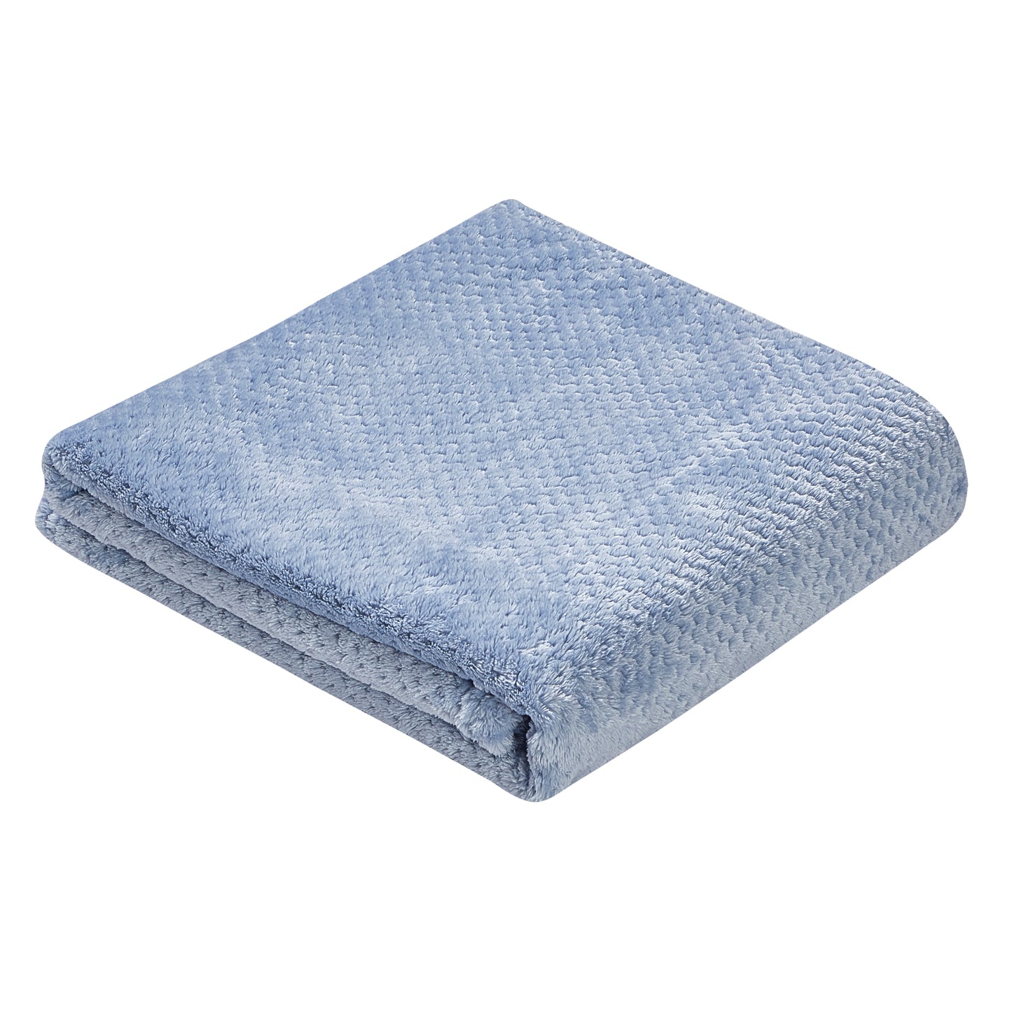 Classic Textured Fleece Throw - Chambray