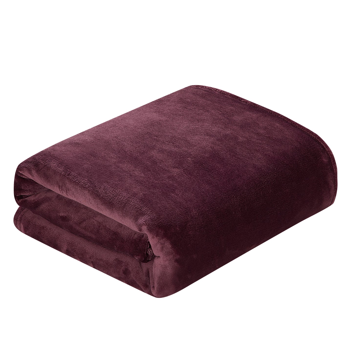 Classic Solid Fleece Blanket - Plum